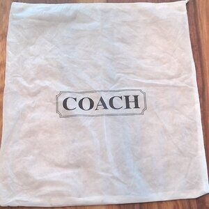 Coach Brand White Cloth Drawstring Dust Bag For Coach Purses/Clutches/Bags